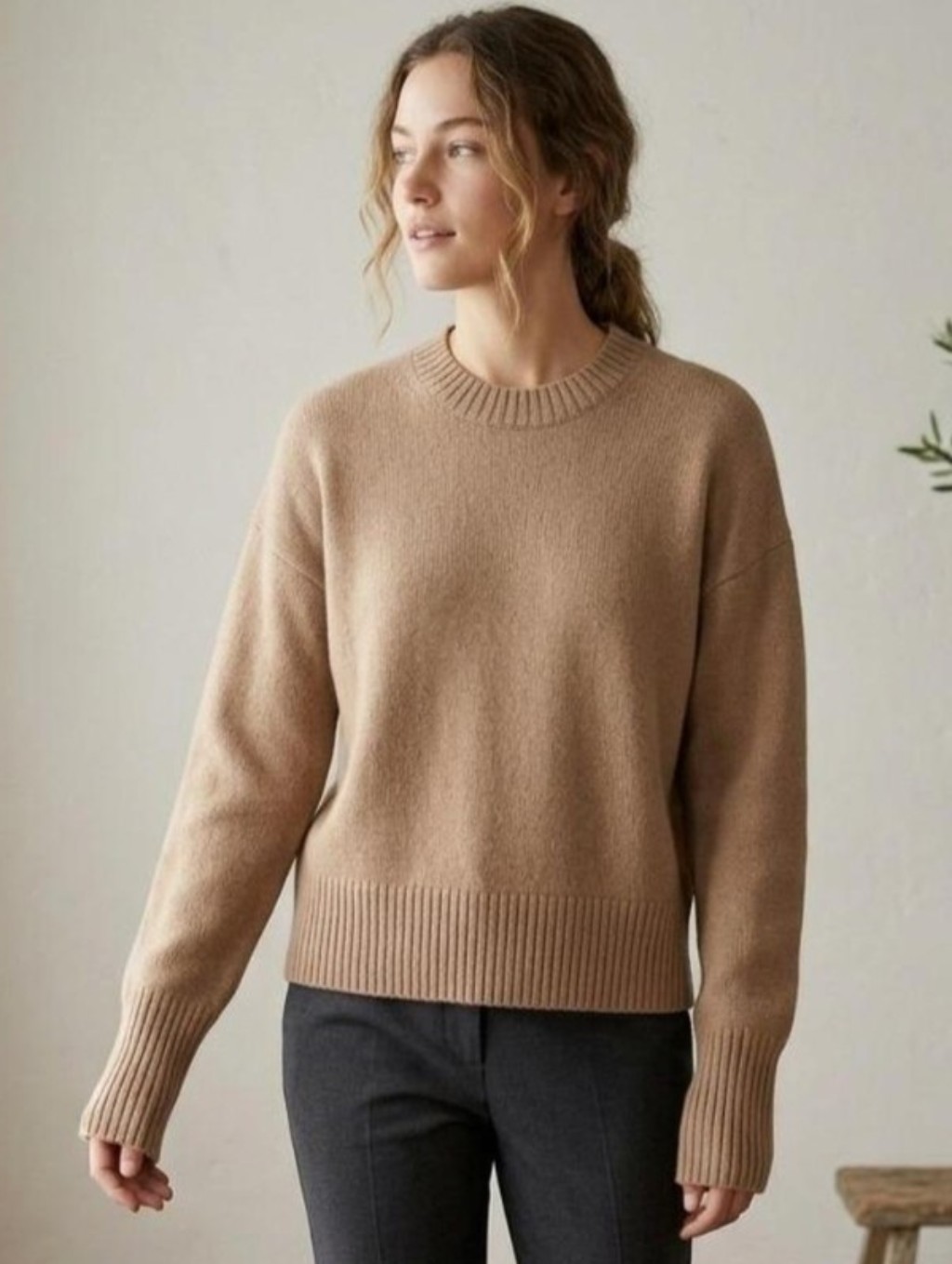 Vince Camel Wool Cashmere Blend Crewneck Sweater Size S